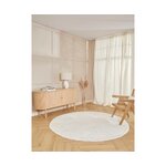 Cream round cotton rug (idris)d=200 whole