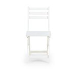 Balts saliekamais dārza krēsls siena (bonami) neskarts