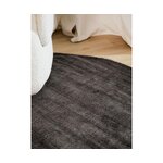 Black round viscose carpet (jane)d=150