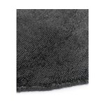 Black round viscose carpet (jane)d=150