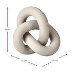 Beige decorative shape knot (cooee design) intact