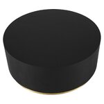 Black and gold coffee table (clarice) with d=90 beauty flaw