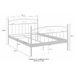 Бежевая металлическая кровать (биргит) (140х200)