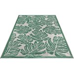 Grey-green patterned carpet monstera (northrugs) 200x290 intact