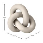 Beige decorative shape knot (cooee design) with beauty flaws.