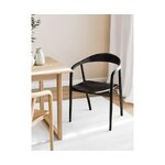 Black solid wood chair (angelina) with beauty defect.