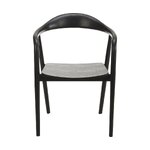 Black solid wood chair (angelina) with beauty defect.