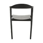 Black solid wood chair (angelina) with beauty defect.