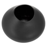 Black design flower vase (latona) with beauty flaws