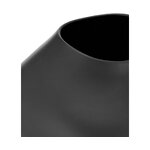 Black design flower vase (latona) with beauty flaws