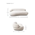 Šviesaus dizaino sofa (alba) nepažeista