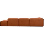 Большой модульный диван терракотового цвета с удлиненной частью (Леннон), цел