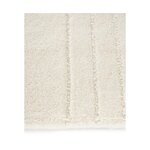 Dabīgi balts vilnas paklājs ar strukturālu rakstu (mūrnieks) 160x230cm ar nepilnībām