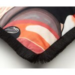 Dizaino dekoratyvinis aksominis pagalvės užvalkalas (tukanas) nepažeistas