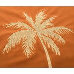 Oranssi samettikuvioinen tyynyliina (palmsprings) ehjä