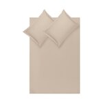 Комплект постельного белья из хлопка светло-бежевого цвета из 3-х предметов (премиум) в комплекте