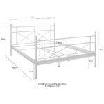 White metal bed (thora) (160x200 cm)