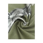 Green printed cotton pillowcase 2 pcs (monkey) intact