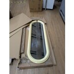 Soikea seinäpeili keltaisella kehyksellä (Mael) 50x140