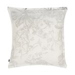 Gray cotton pillowcase with flower pattern (vivienne) intact