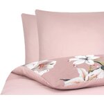 Light purple floral cotton bedding set 3-piece (flor) complete