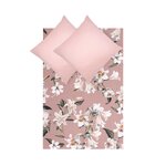 Light purple floral cotton bedding set 3-piece (flor) complete