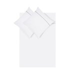 Комплект постельного белья из хлопка белого цвета с рисунком из 3-х предметов (мари)