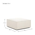 Light beige tumba (lennon) 88x88 with beauty flaws
