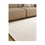 Cream woolen carpet with a structural pattern (alan) 200x300 with a beauty flaw