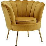Creamy velvet design armchair (kelsey)