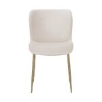 Smėlio-aukso spalvos aksominė kėdė (tess) su ryškiais grožio trūkumais