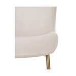 Smėlio-aukso spalvos aksominė kėdė (tess) su ryškiais grožio trūkumais