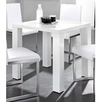 Valkoinen kiiltävä ruokapöytä (80x80)