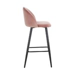 Розовый бархатный барный стул (Эми) цел