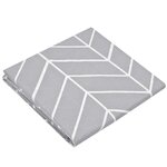 Gray patterned cotton bedding set 2-piece (mirja)