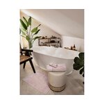 Pink cotton bathroom rug (premium) 50x70 intact