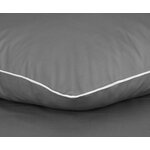 Tamsiai pilkas medvilninis pagalvės užvalkalas 2 vnt (daria) 40x80