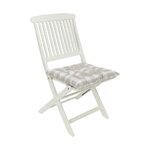 Smėlio spalvos dryžuota medvilninė kėdės pagalvė (milène) 40x40 visa