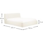 Light beige bed with storage (cloud) 140x200 intact