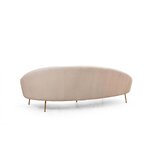 Light beige velvet design sofa ariana (asir) intact