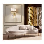 Light beige velvet design sofa ariana (asir) intact