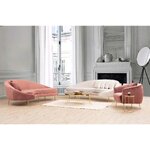 Light beige velvet design sofa ariana (asir) intact