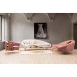 Light beige velvet design sofa ariana (asir) intact