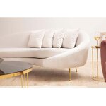 Light beige velvet design sofa ariana (asir) intact