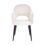 Smėlio spalvos aksominė kėdė (rachel) nepažeista