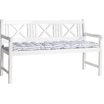 White solid wood garden bench rosenborg (cinas) with blemishes