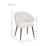 Chair with white bouclé fabric (celia) with beauty flaws.