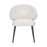 Chair with white bouclé fabric (celia) with beauty flaws.