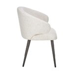 Chair with white bouclé fabric (celia) with beauty flaws.