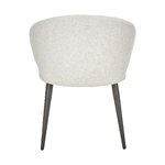 Chair with white bouclé fabric (celia) with beauty flaws.